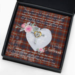 Gift For My Beautiful Girlfriend Necklace Valentine Necklace Clan Ainslie Tartan Cross Dancing Necklace Scottish Tartan Jewelry