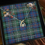 To My Beautiful Soulmate Necklace In Your Eyes I Have Found My Home Clan Davidson Of Tulloch Tartan Wishbone Dancing Necklace