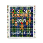 Personalized Gift Tartan Plaid Blanket Clan MacKellar With Christmas Cookie Baking Crew Christmas Gift Blanket, Plaid Blanket, Christmas Fleece Blanket, Christmas Blanket, Tartan Blanket, Scottish Blanket, Scotland Blanket, Family Name Blanket, Custom Blanket, Personalized Blanket