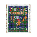 Personalized Gift Tartan Plaid Blanket Clan Carmichael With Christmas Cookie Baking Crew Christmas Gift Blanket, Plaid Blanket, Christmas Fleece Blanket, Christmas Blanket, Tartan Blanket, Scottish Blanket, Scotland Blanket, Family Name Blanket, Custom Blanket, Personalized Blanket