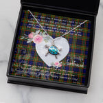 Sea Turtle Necklace Gift for My Beautiful Girlfriend Valentines Necklace Clan Clelland Tartan Blue Turtle Necklace