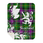 Sherpa Blanket - Tartan Blanket Thistle and Lion Scottish Clan Selkirk Plaid Blanket, plaid sherpa blanket queen,purple sherpa blanket,queen sherpa blanket,queen size sherpa blanket,red sherpa blanket,scottish tartan blankets,sherpa blanket,sherpa christmas blanket