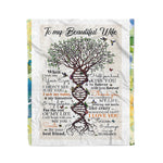 Scotstee Shop - Personalized Gift Letter To Wife Art To My Beautiful Wife Gift Fleece Blanket