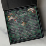To My Beautiful Soulmate Necklace In Your Eyes I Have Found My Home Clan MacAulay Hunting Tartan Crown Pendant Necklace