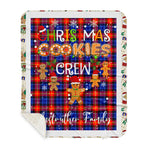 Personalized Gift Tartan Plaid Blanket Clan Anstruther With Christmas Cookie Baking Crew Christmas Gift Sherpa Blanket, tartan sherpa blanket,buffalo plaid sherpa blanket,christmas sherpa blanket,Christmas Throw Blanket,green plaid sherpa blanket,green sherpa blanket