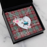 Sea Turtle Necklace Gift for My Beautiful Girlfriend Valentines Necklace Clan Crawford Tartan Blue Turtle Necklace