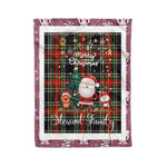 Personalized Gift Tartan Plaid Blanket Clan Stewart High Stewards With Funny Santa Snowman Reindeer Merry Christmas Fleece Blanket, Home Living Room, Plaid Blanket, Tartan Blanket, Scottish Blanket, Buffalo fleece blanket, Christmas Blanket