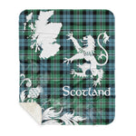Sherpa Blanket - Tartan Blanket Thistle and Lion Scottish Clan Melville Hunting Plaid Blanket, plaid sherpa blanket queen,purple sherpa blanket,queen sherpa blanket,queen size sherpa blanket,red sherpa blanket,scottish tartan blankets,sherpa blanket,sherpa christmas blanket