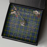 To My Beautiful Soulmate Necklace In Your Eyes I Have Found My Home Clan Gunn Modern Tartan Crown Pendant Necklace