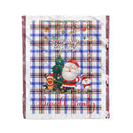 Personalized Gift Tartan Plaid Blanket Clan Boswell Modern With Funny Santa Snowman Reindeer Merry Christmas Fleece Blanket, Home Living Room, Plaid Blanket, Tartan Blanket, Scottish Blanket, Buffalo fleece blanket, Christmas Blanket