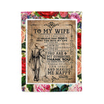Scotstee Shop - Personalized Letter Love Quote For Wife Trendy Present For Wife Gift Fleece Blanket