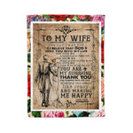 Scotstee Shop - Personalized Letter Love Quote For Wife Trendy Present For Wife Gift Fleece Blanket