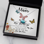 Opal Turtle Necklace - To My Mom Necklace, I'll Be By Your Side, To My Mom Gift Neckalce