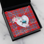 Sea Turtle Necklace Gift for My Beautiful Girlfriend Valentines Necklace Clan Inverness Tartan Blue Turtle Necklace
