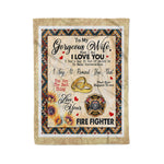 Scotstee Shop - Personalized To My Gorgeous Wife Sunflower Gifts Fleece Blanket