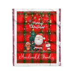 Personalized Gift Tartan Plaid Blanket Clan MacDonald of Sleat With Funny Santa Snowman Reindeer Merry Christmas Fleece Blanket, Home Living Room, Plaid Blanket, Tartan Blanket, Scottish Blanket, Buffalo fleece blanket, Christmas Blanket