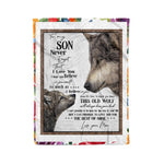 Scotstee Shop - Personalized gift letter to My Son from Dad fleece blanket