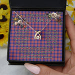 To My Beautiful Soulmate Necklace In Your Eyes I Have Found My Home Clan Laing of Archiestown Tartan Wishbone Dancing Necklace