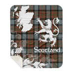 Sherpa Blanket - Tartan Blanket Thistle and Lion Scottish Clan MacLaren Weathered Plaid Blanket, plaid sherpa blanket queen,purple sherpa blanket,queen sherpa blanket,queen size sherpa blanket,red sherpa blanket,scottish tartan blankets,sherpa blanket,sherpa christmas blanket