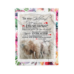 Scotstee Shop - Personalized Gift Letter Love Quote For Girlfriend Couple Elephant Cute Gift Fleece Blanket