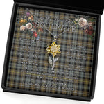 To My Beautiful Soulmate Sunflower Necklace In Your Eyes I Have Found My Home Clan Campbell Argyll Weathered Tartan Jewelry For Girlfriend, Tartan Sunflower Pendant Necklace, Scottish Tartan Jewelry, valentine necklace, necklace girlfriend, necklace for wife, cute necklaces for girlfriend, jewelry for girlfriend, to my soulmate necklace, to my future wife necklace