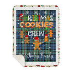 Personalized Gift Tartan Plaid Blanket Clan MacKinlay Ancient With Christmas Cookie Baking Crew Christmas Gift Sherpa Blanket, tartan sherpa blanket,buffalo plaid sherpa blanket,christmas sherpa blanket,Christmas Throw Blanket,green plaid sherpa blanket,green sherpa blanket