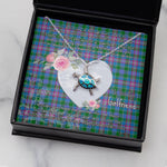 Sea Turtle Necklace Gift for My Beautiful Girlfriend Valentines Necklace Clan Ralston Tartan Blue Turtle Necklace