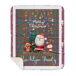 Personalized Gift Tartan Plaid Blanket Clan MacIntyre Ancient With Funny Santa Snowman Reindeer Merry Christmas Gift Sherpa Blanket, blue plaid sherpa blanket,blue tartan sherpa blanket,Buchan,buffalo plaid sherpa blanket,christmas sherpa blanket,Christmas Throw Blanket
