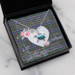 Sea Turtle Necklace Gift for My Beautiful Girlfriend Valentines Necklace Clan Ogilvie Hunting Modern Tartan Blue Turtle Necklace