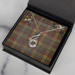 To My Beautiful Soulmate Necklace In Your Eyes I Have Found My Home Clan MacMillan Weathered Tartan Rising Phoenix Necklace