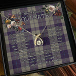 To My Beautiful Soulmate Necklace In Your Eyes I Have Found My Home Clan Cunningham Dress Blue Tartan Wishbone Dancing Necklace