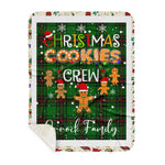 Personalized Gift Tartan Plaid Blanket Clan Orrock With Christmas Cookie Baking Crew Christmas Gift Sherpa Blanket, tartan sherpa blanket,buffalo plaid sherpa blanket,christmas sherpa blanket,Christmas Throw Blanket,green plaid sherpa blanket,green sherpa blanket