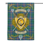 House Flag - Carmichael Ancient Irish Shield Celtic Cross Tartan Garden Flag St Patrick's Day Garden Flag