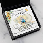Opal Turtle Necklace - Stepmom Necklace, To My Badass Bonus Mom Gift Neckalce, Gift For Stepmom, Stepmother, Second Mom Necklace
