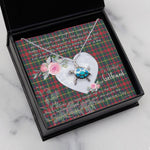 Sea Turtle Necklace Gift for My Beautiful Girlfriend Valentines Necklace Clan MacKintosh Tartan Blue Turtle Necklace