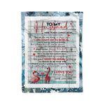 Scotstee Shop - Personalized Gift Letter To My Husband Letter Cute Flamingo Present Fleece Blanket