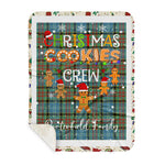 Personalized Gift Tartan Plaid Blanket Clan Porterfield With Christmas Cookie Baking Crew Christmas Gift Sherpa Blanket, tartan sherpa blanket,buffalo plaid sherpa blanket,christmas sherpa blanket,Christmas Throw Blanket,green plaid sherpa blanket,green sherpa blanket