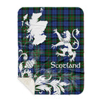 Sherpa Blanket - Tartan Blanket Thistle and Lion Scottish Clan Baird Modern Plaid Blanket, plaid sherpa blanket queen,purple sherpa blanket,queen sherpa blanket,queen size sherpa blanket,red sherpa blanket,scottish tartan blankets,sherpa blanket,sherpa christmas blanket