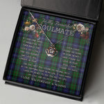 To My Beautiful Soulmate In Your Eyes I Have Found My Home Clan Donnachaidh Robertson Tartan Crown Pendant Necklace