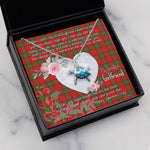 Sea Turtle Necklace Gift for My Beautiful Girlfriend Valentines Necklace Clan Herries Tartan Blue Turtle Necklace