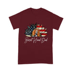 Vintage USA Best Basset Hound Dad Ever American Flag 4th Of July Shirt - Scotstee Shop
