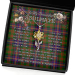 To My Beautiful Soulmate Sunflower Necklace In Your Eyes I Have Found My Home Clan Cochrane Tartan Jewelry For Girlfriend, Tartan Sunflower Pendant Necklace, Scottish Tartan Jewelry, valentine necklace, necklace girlfriend, necklace for wife, cute necklaces for girlfriend, jewelry for girlfriend, to my soulmate necklace, to my future wife necklace