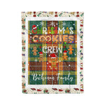 Personalized Gift Tartan Plaid Blanket Clan Buchanan Old Sett With Christmas Cookie Baking Crew Christmas Gift Blanket, Plaid Blanket, Christmas Fleece Blanket, Christmas Blanket, Tartan Blanket, Scottish Blanket, Scotland Blanket, Family Name Blanket, Custom Blanket, Personalized Blanket