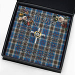 To My Beautiful Soulmate Necklace In Your Eyes I Have Found My Home Clan Thomson Blue Tartan Cross Dancing Necklace