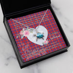 Sea Turtle Necklace Gift for My Beautiful Girlfriend Valentines Necklace Clan Hamilton Modern Tartan Blue Turtle Necklace