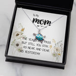 Opal Turtle Necklace - Mom Necklace Gift - Love You Always And Forever - Mother's Day Gift