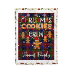 Personalized Gift Tartan Plaid Blanket Clan Tennant With Christmas Cookie Baking Crew Christmas Gift Blanket, Plaid Blanket, Christmas Fleece Blanket, Christmas Blanket, Tartan Blanket, Scottish Blanket, Scotland Blanket, Family Name Blanket, Custom Blanket, Personalized Blanket