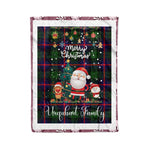 Personalized Gift Tartan Plaid Blanket Clan Urquhart With Funny Santa Snowman Reindeer Merry Christmas Fleece Blanket, Home Living Room, Plaid Blanket, Tartan Blanket, Scottish Blanket, Buffalo fleece blanket, Christmas Blanket