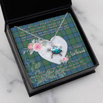 Sea Turtle Necklace Gift for My Beautiful Girlfriend Valentines Necklace Clan Lauder Tartan Blue Turtle Necklace