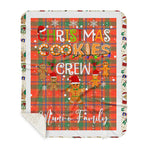Personalized Gift Tartan Plaid Blanket Clan Munro Ancient With Christmas Cookie Baking Crew Christmas Gift Sherpa Blanket, tartan sherpa blanket,buffalo plaid sherpa blanket,christmas sherpa blanket,Christmas Throw Blanket,green plaid sherpa blanket,green sherpa blanket